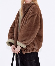 へリンボーン柄 ステンカラーコート FD22W043【Fano Studios】（ステン