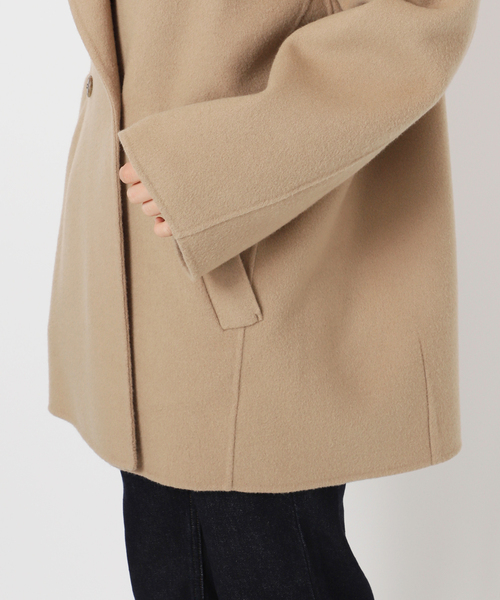 SLOBE IENA（スローブイエナ）の「《追加》souple wool ダブルフェイスミドルコート（ピーコート・レディース・キャメル/ネイビー・FREE）」の22枚目の写真