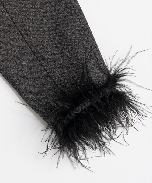 PRANK PROJECT（プランクプロジェクト）の「フェザートリムジャケット / Feather Trim Jacket（その他アウター・レディース・グレー/ブラック・FREE）」の6枚目の写真