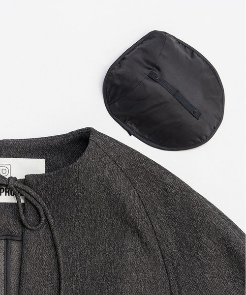 PRANK PROJECT（プランクプロジェクト）の「フェザートリムジャケット / Feather Trim Jacket（その他アウター・レディース・グレー/ブラック・FREE）」の4枚目の写真