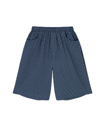 TONSIL（トンスル）の「チェックボードリネンライクバミューダパンツブルー（その他パンツ）」
