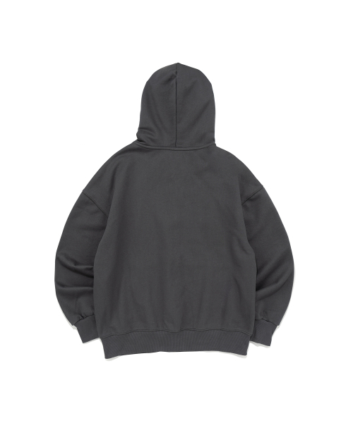 BECANVAS(ビキャンバス)の「BECANVAS OVERFIT 2WAY HOOD ZIP-UP (CHARCOAL)(パーカー・レディース・ダークグレー・SMALL/MEDIUM/LARGE/X-LARGE)」の2枚目の写真