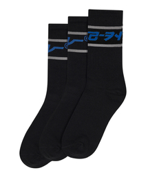 replaycontainer（リプレイコンテナ）の「[3PACK] gray line socks (black)（ソックス/靴下）」