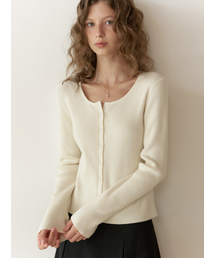 Loe wool cardigan (ivory)