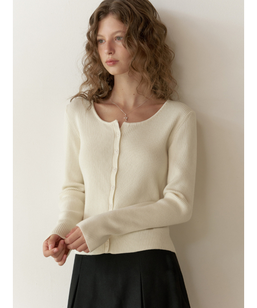RE_L(リエル)の「Loe wool cardigan (ivory)(カーディガン/ボレロ・レディース・その他・FREE)」の2枚目の写真