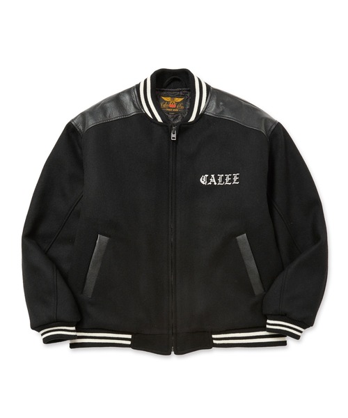 CALEE(キャリー)の「WOOL MELTON STADIUM JUMPER(ブルゾン・メンズ・ブラック・MEDIUM)」の2枚目の写真
