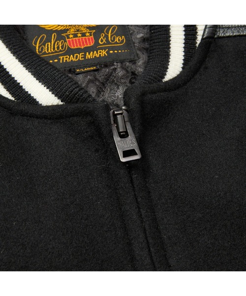 CALEE(キャリー)の「WOOL MELTON STADIUM JUMPER(ブルゾン・メンズ・ブラック・MEDIUM)」の5枚目の写真