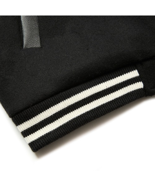 CALEE(キャリー)の「WOOL MELTON STADIUM JUMPER(ブルゾン・メンズ・ブラック・MEDIUM)」の8枚目の写真