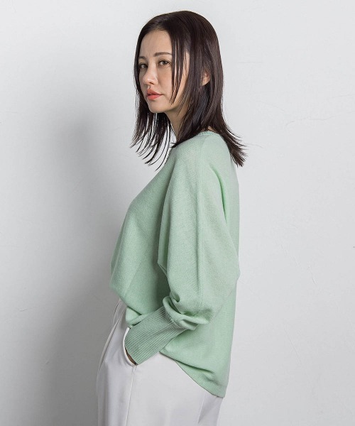 LAUTREAMONT（ロートレアモン）の「ファインメリノウールドルマンニット≪洗える≫（ニット/セーター・レディース・キャメル/ライトグレー/ピンク/グリーン/ブルー・9号）」の19枚目の写真