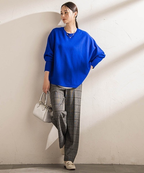 LAUTREAMONT（ロートレアモン）の「ファインメリノウールドルマンニット≪洗える≫（ニット/セーター・レディース・キャメル/ライトグレー/ピンク/グリーン/ブルー・9号）」の12枚目の写真