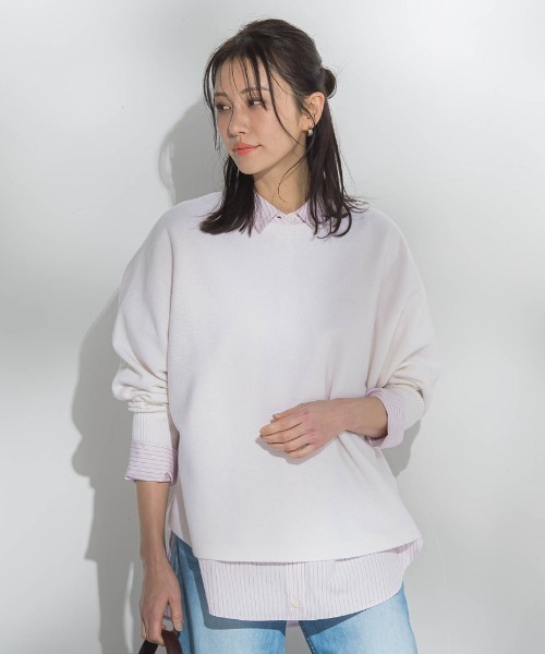 LAUTREAMONT（ロートレアモン）の「ファインメリノウールドルマンニット≪洗える≫（ニット/セーター・レディース・キャメル/ライトグレー/ピンク/グリーン/ブルー/ネイビー/ブルー系その他/ピンク系その他/オフホワイト・9号）」の15枚目の写真