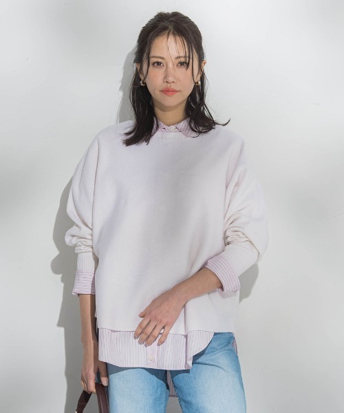 LAUTREAMONT（ロートレアモン）の「ファインメリノウールドルマンニット≪洗える≫（ニット/セーター・レディース・キャメル/ライトグレー/ピンク/グリーン/ブルー/ネイビー/ブルー系その他/ピンク系その他/オフホワイト・9号）」の16枚目の写真