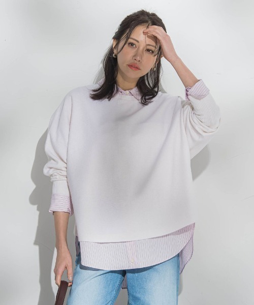 LAUTREAMONT（ロートレアモン）の「ファインメリノウールドルマンニット≪洗える≫（ニット/セーター・レディース・キャメル/ライトグレー/ピンク/グリーン/ブルー/ネイビー/ブルー系その他/ピンク系その他/オフホワイト・9号）」の17枚目の写真
