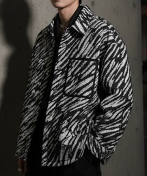 A'GEM/9 × .kom 『BENUSTA/ベヌスタ』Zebra Texture Jacquard Shirt