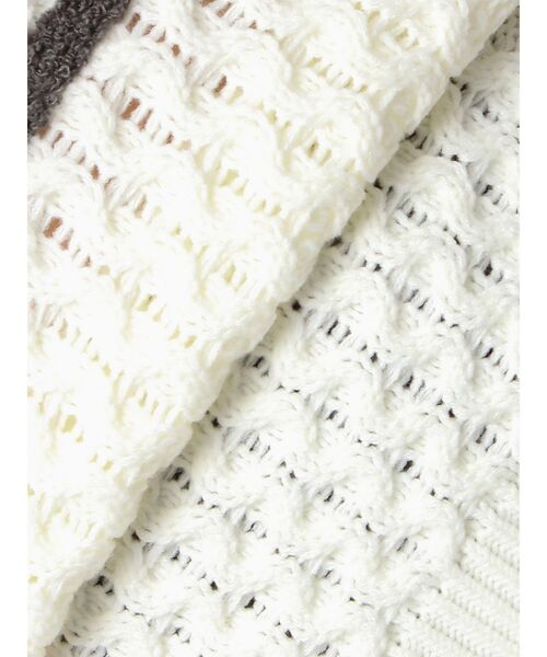GYDA(ジェイダ)の「GGサガラ刺繍ケーブルニットトップス(ニット/セーター・レディース・ブラック/グレー/ピンク/オフホワイト・FREE)」の15枚目の写真