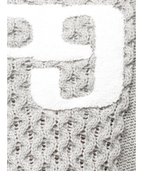 GYDA(ジェイダ)の「GGサガラ刺繍ケーブルニットトップス(ニット/セーター・レディース・ブラック/グレー/ピンク/オフホワイト・FREE)」の17枚目の写真