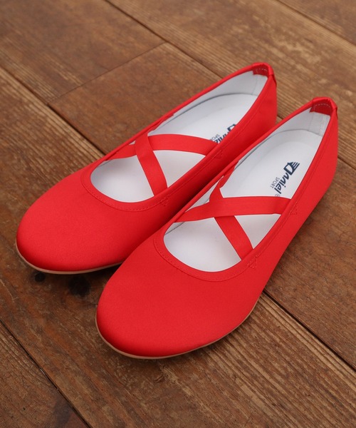 Dot＆Stripes CHILD WOMAN（ドットアンドストライプス　チャイルドウーマン）の「ANNIEL 革/サテン クロスバレーシューズ（バレエシューズ・レディース・シルバー/レッド系その他・37/36/40/39/38）」の6枚目の写真