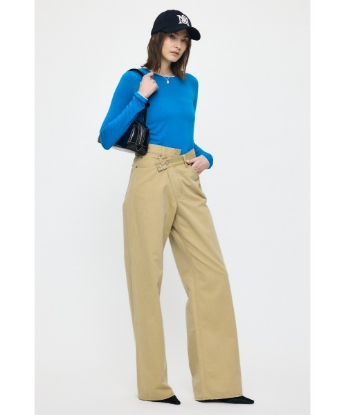 MOUSSY（マウジー）の「CONTRAST LAYER L/S Tシャツ（Tシャツ/カットソー・レディース・ライトイエロー/ブルー/杢グレー・FREE）」の5枚目の写真