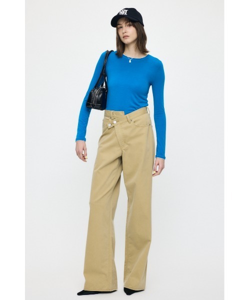 MOUSSY（マウジー）の「CONTRAST LAYER L/S Tシャツ（Tシャツ/カットソー・レディース・ライトイエロー/ブルー/杢グレー・FREE）」の6枚目の写真