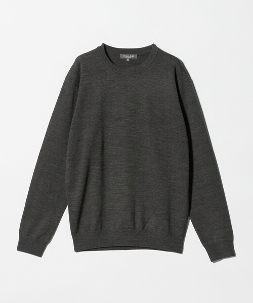 A DAY IN THE LIFE UNITED ARROWS(アデイインザライフユナイテッドアローズ)の「テンジク クルーネック ニット-ウォッシャブル-<A DAY IN THE LIFE>(ニット/セーター・メンズ・ダークグレー/ブラック/ナチュラル・L/M/S)」の1枚目の写真