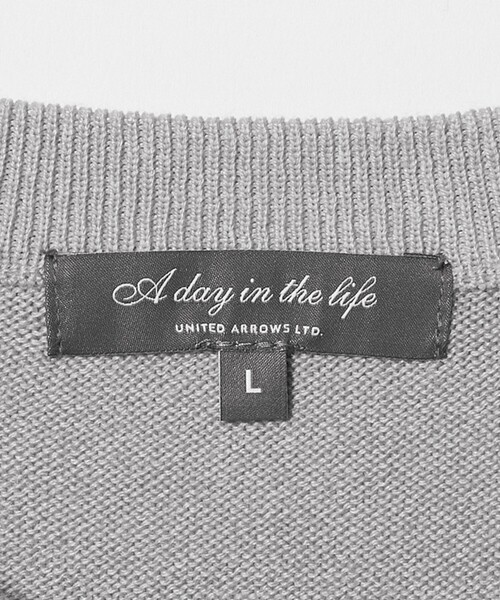 A DAY IN THE LIFE UNITED ARROWS(アデイインザライフユナイテッドアローズ)の「テンジク クルーネック ニット-ウォッシャブル-<A DAY IN THE LIFE>(ニット/セーター・メンズ・ダークグレー/ブラック/ナチュラル・L/M/S)」の14枚目の写真