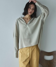 DOUX ARCHIVES（ドゥアルシーヴ）の「麻調シアースキッパーブラウス（シャツ/ブラウス）」