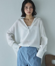 DOUX ARCHIVES（ドゥアルシーヴ）の「麻調シアースキッパーブラウス（シャツ/ブラウス）」