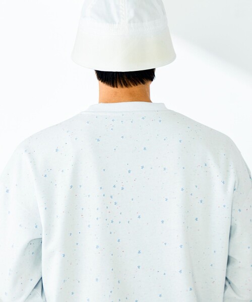 GLOSTER（グロスター）の「星穴ネップボンディング クルーネックスウェット（スウェット・メンズ・ライトグレー/ネイビー/オフホワイト/ブラック・L/M/S）」の6枚目の写真