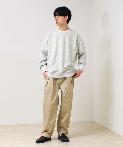 GLOSTER（グロスター）の「星穴ネップボンディング クルーネックスウェット（スウェット・メンズ・ライトグレー/ネイビー/オフホワイト/ブラック・L/M/S）」の7枚目の写真