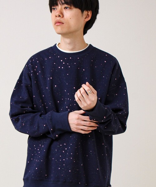 GLOSTER（グロスター）の「星穴ネップボンディング クルーネックスウェット（スウェット・メンズ・ライトグレー/ネイビー/オフホワイト/ブラック・L/M/S）」の12枚目の写真