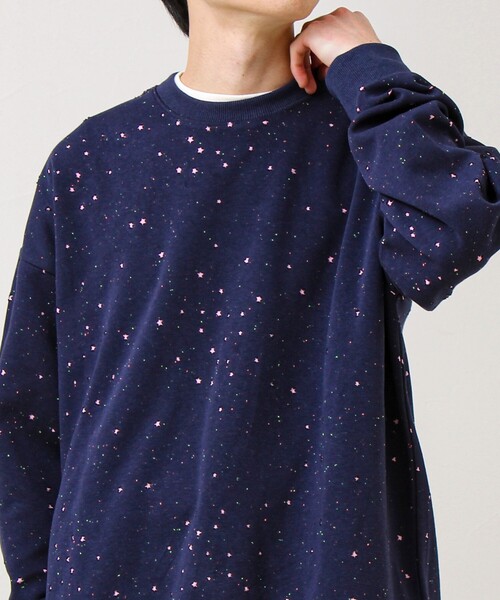 GLOSTER（グロスター）の「星穴ネップボンディング クルーネックスウェット（スウェット・メンズ・ライトグレー/ネイビー/オフホワイト/ブラック・L/M/S）」の13枚目の写真