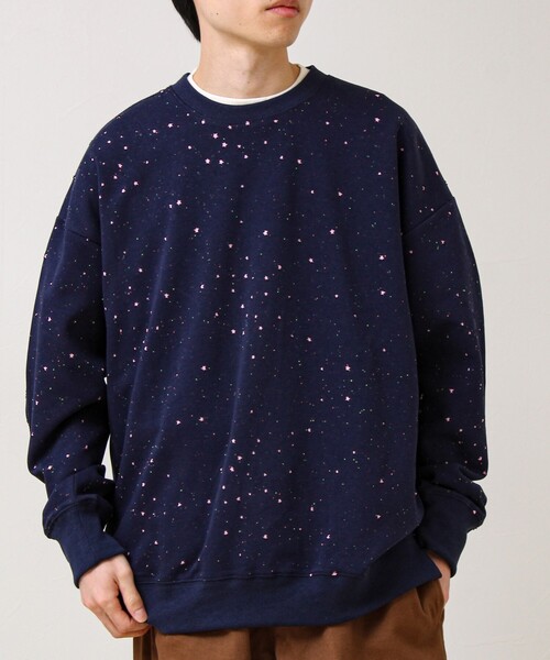 GLOSTER（グロスター）の「星穴ネップボンディング クルーネックスウェット（スウェット・メンズ・ライトグレー/ネイビー/オフホワイト/ブラック・L/M/S）」の14枚目の写真