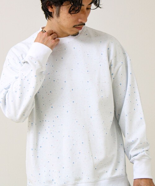 GLOSTER（グロスター）の「星穴ネップボンディング クルーネックスウェット（スウェット・メンズ・ライトグレー/ネイビー/オフホワイト/ブラック・L/M/S）」の18枚目の写真