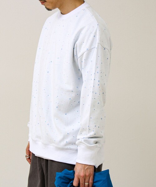 GLOSTER（グロスター）の「星穴ネップボンディング クルーネックスウェット（スウェット・メンズ・ライトグレー/ネイビー/オフホワイト/ブラック・L/M/S）」の20枚目の写真