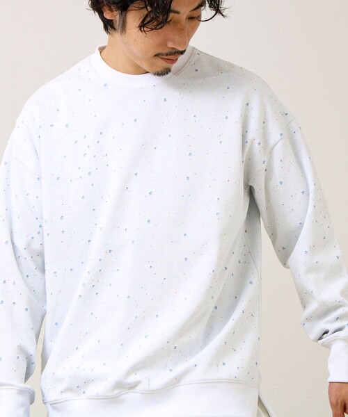 GLOSTER（グロスター）の「星穴ネップボンディング クルーネックスウェット（スウェット・メンズ・ライトグレー/ネイビー/オフホワイト/ブラック・L/M/S）」の22枚目の写真