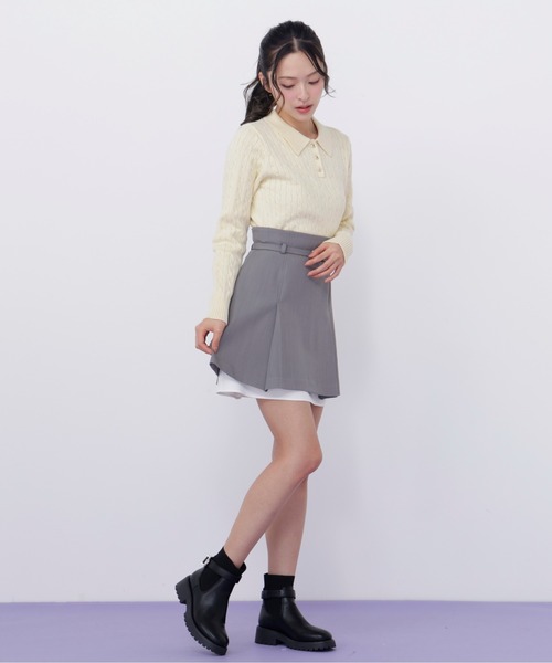 JILL by JILL STUART(ジルバイジルスチュアート)の「<セットアップ対応>ベーシックツイルスカート(スカート・レディース・インディゴブルー/ネイビー/ベージュ/グレー・MEDIUM/SMALL)」の11枚目の写真