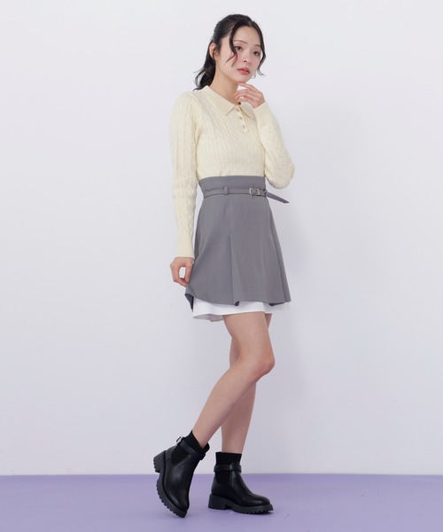 JILL by JILL STUART(ジルバイジルスチュアート)の「<セットアップ対応>ベーシックツイルスカート(スカート・レディース・インディゴブルー/ネイビー/ベージュ/グレー・MEDIUM/SMALL)」の12枚目の写真