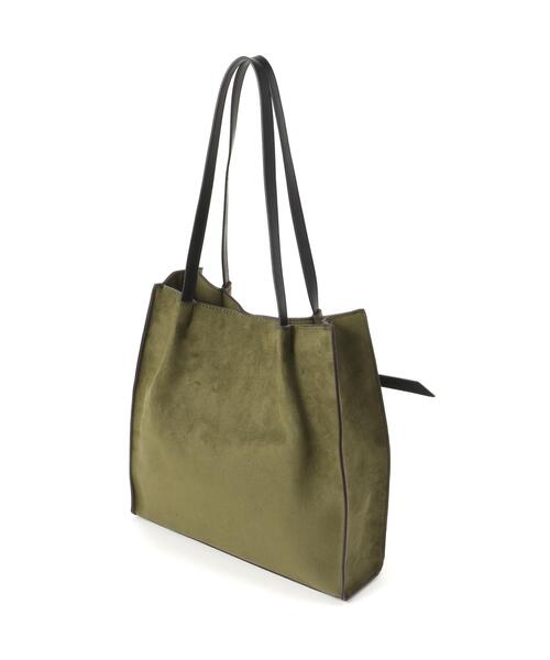 NATURAL BEAUTY BASIC（ナチュラルビューティーベーシック）の「【Oggi5月号掲載】◇スウェードタックベルトトートバッグ（トートバッグ・レディース・ベージュ系その他/グリーン系その他6・ﾌﾘ-）」の6枚目の写真