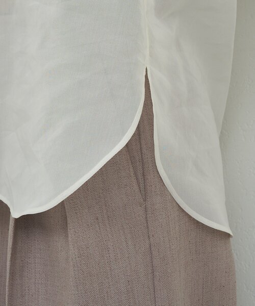 GALLARDAGALANTE（ガリャルダガランテ）の「【手洗い可】シアーボウタイブラウス（シャツ/ブラウス・レディース・ライトグレー/オフホワイト・FREE）」の15枚目の写真