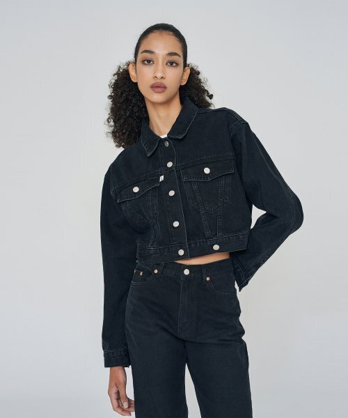 BICE ACHIEVE YOUTH(バイス アチーブ ユース)の「USA TRUCKER JACKET BLACK(デニムジャケット・レディース・その他・ONE SIZE)」の1枚目の写真