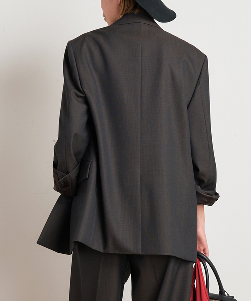 AP STUDIO（エーピーストゥディオ）の「dark check jacket（テーラードジャケット・レディース・ブラウン・36/38）」の20枚目の写真