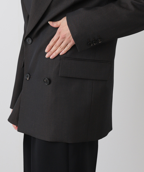 AP STUDIO（エーピーストゥディオ）の「dark check jacket（テーラードジャケット・レディース・ブラウン・36/38）」の8枚目の写真