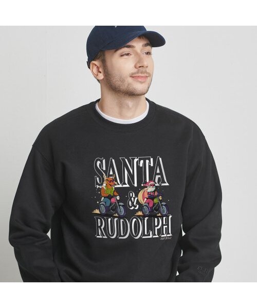 OHP x GOODD サンタとルドルフ 裏起毛スウェット