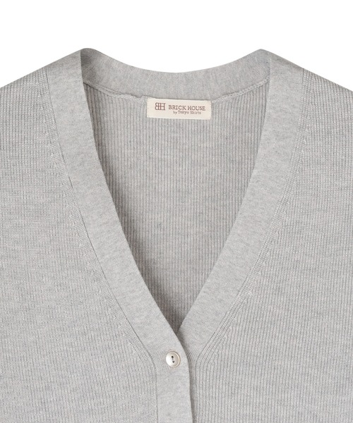 TOKYO SHIRTS（トウキョウシャツ）の「畔編み Ｖネック カーディガン（カーディガン/ボレロ・レディース・ネイビー/ベージュ/グレー・M/L）」の6枚目の写真