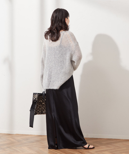 journal standard L'essage（ジャーナルスタンダードレサージュ）の「《追加》サテンスカート（スカート・レディース・ブラック/ブラウン・36/38）」の4枚目の写真