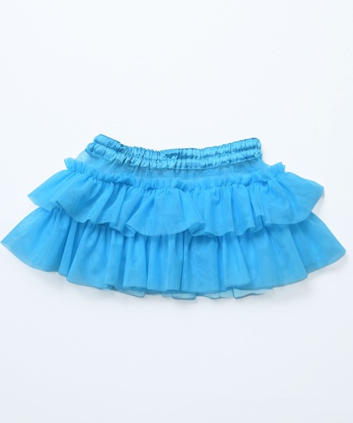 Ocean&Ground（オーシャン&グラウンド）の「チュールフリル飾りスカート（スカート・キッズ・ターコイズブルー/ブラウン/ホワイト/オレンジ・S/M/L）」の4枚目の写真