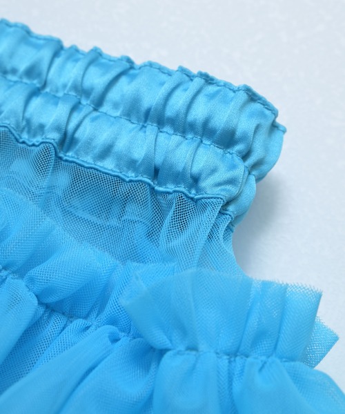 Ocean&Ground（オーシャン&グラウンド）の「チュールフリル飾りスカート（スカート・キッズ・ターコイズブルー/ブラウン/ホワイト/オレンジ・S/M/L）」の6枚目の写真