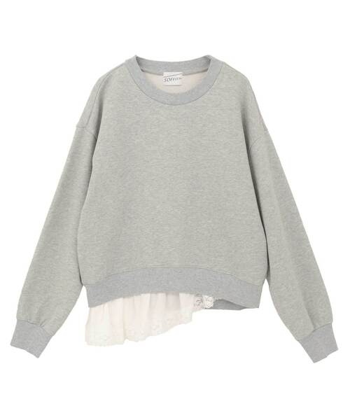 SOFFITTO（ソフィット）の「サテンドッキングスウェット（スウェット・レディース・トップグレー/ネイビー・FREE）」の11枚目の写真