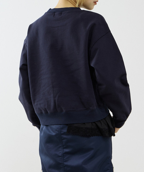 SOFFITTO（ソフィット）の「サテンドッキングスウェット（スウェット・レディース・トップグレー/ネイビー・FREE）」の22枚目の写真