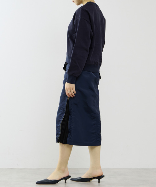 SOFFITTO（ソフィット）の「サテンドッキングスウェット（スウェット・レディース・トップグレー/ネイビー・FREE）」の18枚目の写真